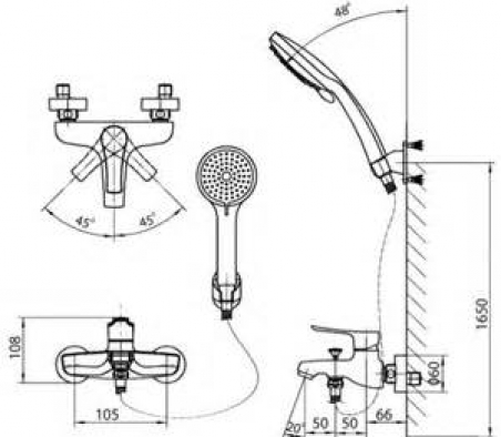 Sen tắm nhiệt độ Iinax BFV-8145T-1C